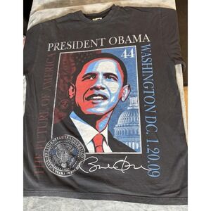 Phat Dog Shirt Mens XL Black President Obama Inauguration 2009 Graphic Tee